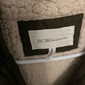 BCBGeneration Olive Jacket with Sherpa Lining